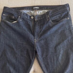 Express Men's Deep Indigo Relaxed Jeans 36x32